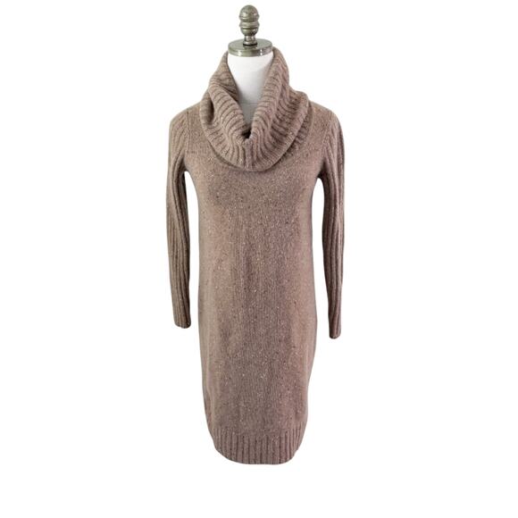 Worth Tan 100% Cashmere Cowl Neck Sweater Dress Women's Size Small Long Sleeve - Picture 6 of 6